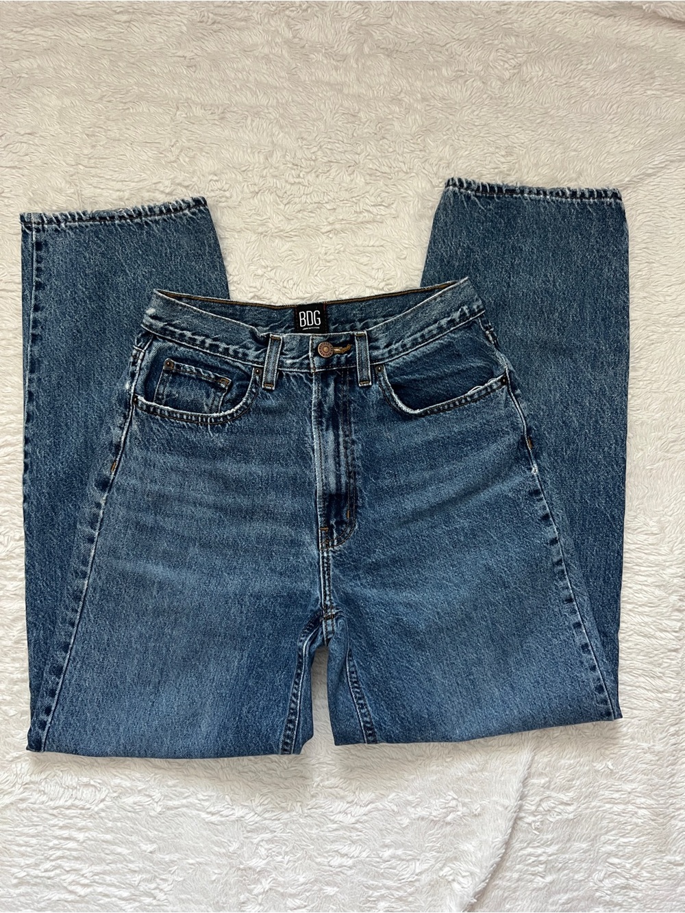 BDG Urban Outfitters High Rise Baggy Jeans Patchwork Floral Embroidered Size 27